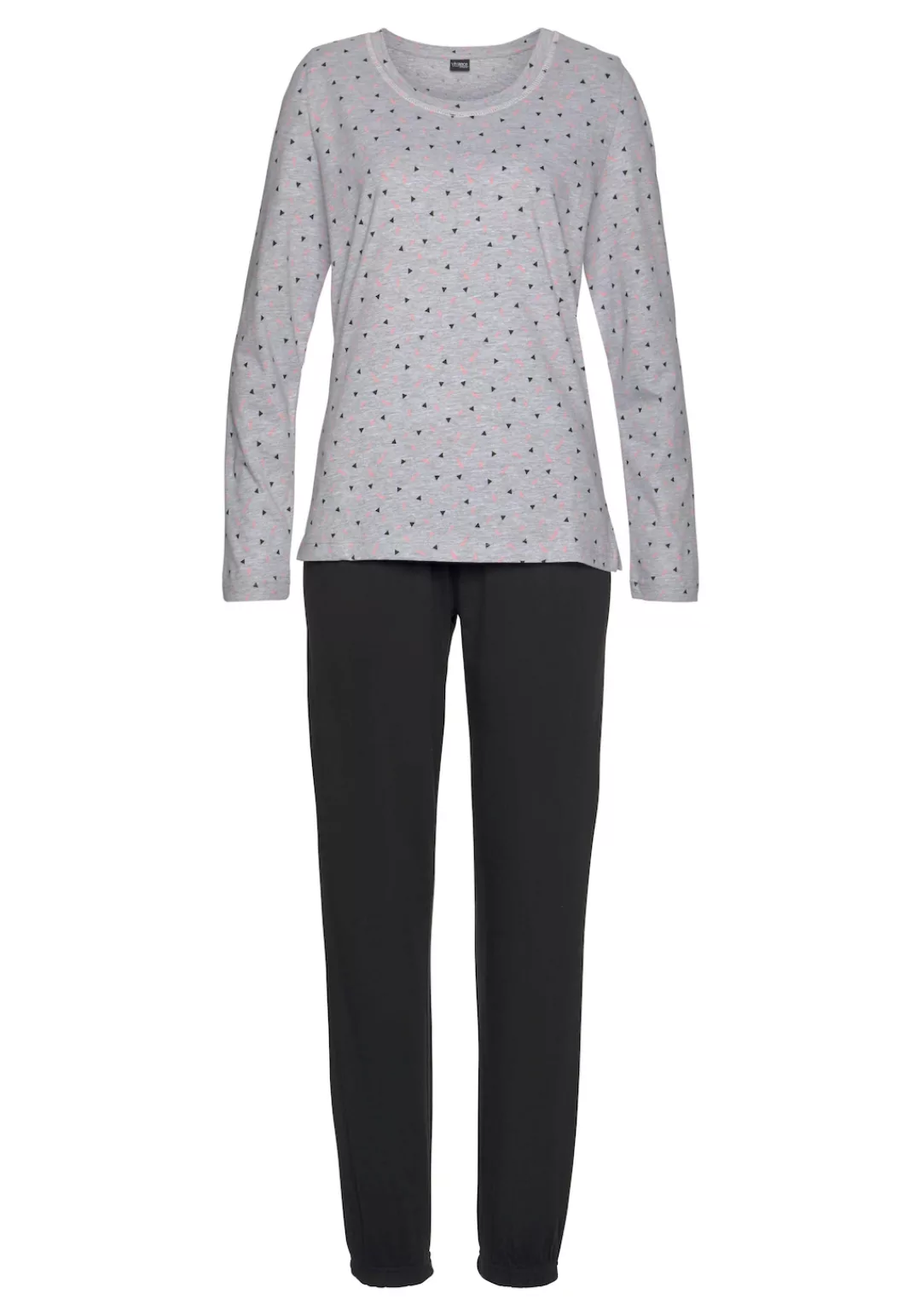 Vivance Dreams Pyjama, (2 tlg.), mit gemustertem Longsleeve günstig online kaufen