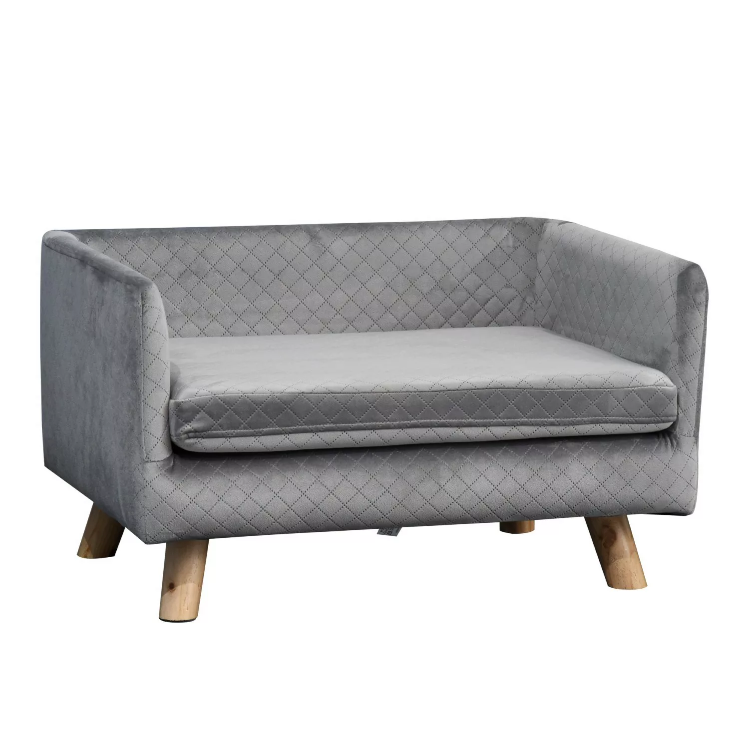 PawHut Hundesofa mit Holzbeinen bis zu 8 kg 64 x 45 x 36 cm günstig online kaufen