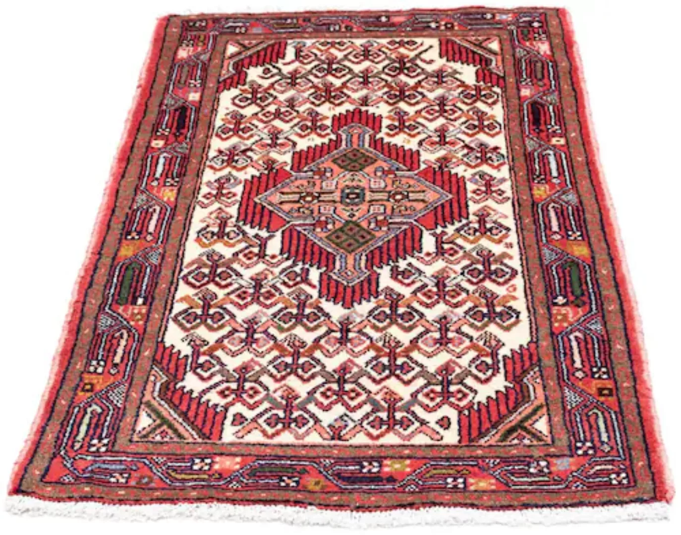 morgenland Wollteppich »Hosseinabad Medaillon Rosso 120 x 73 cm«, rechtecki günstig online kaufen