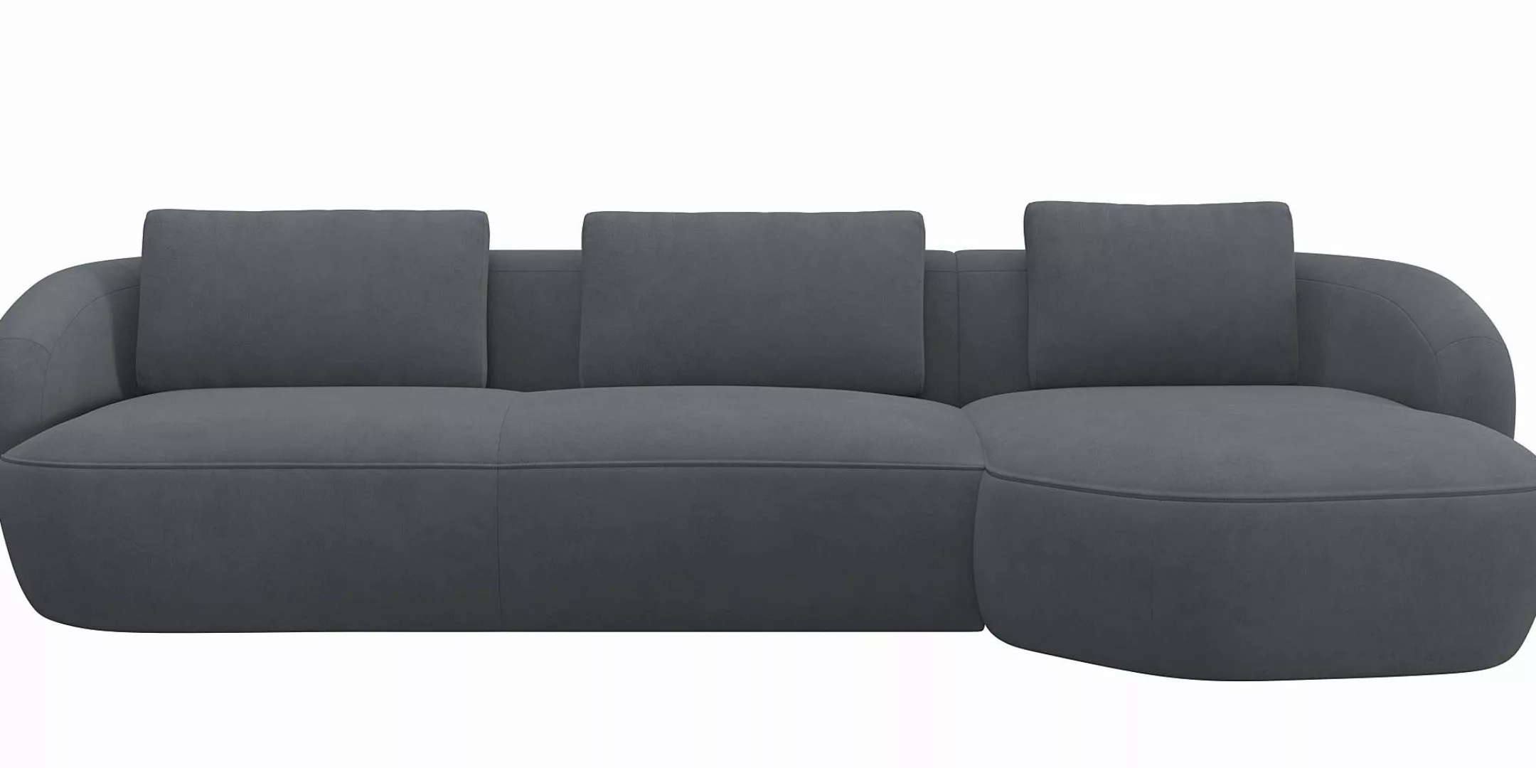 FLEXLUX Wohnlandschaft "Torino, rund, L-Form, Sofa-Ecke mit Recamiere, Long günstig online kaufen