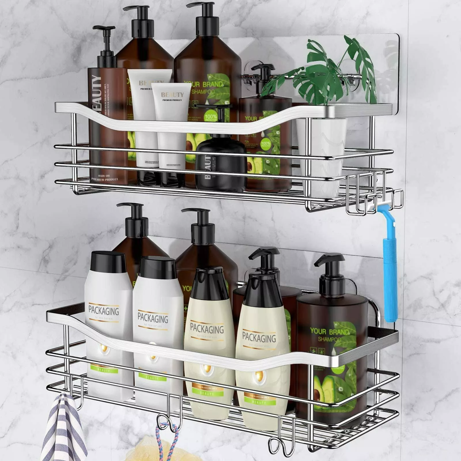Refined Living Duschregal Duschablage ohne Bohren,Edelstahl günstig online kaufen