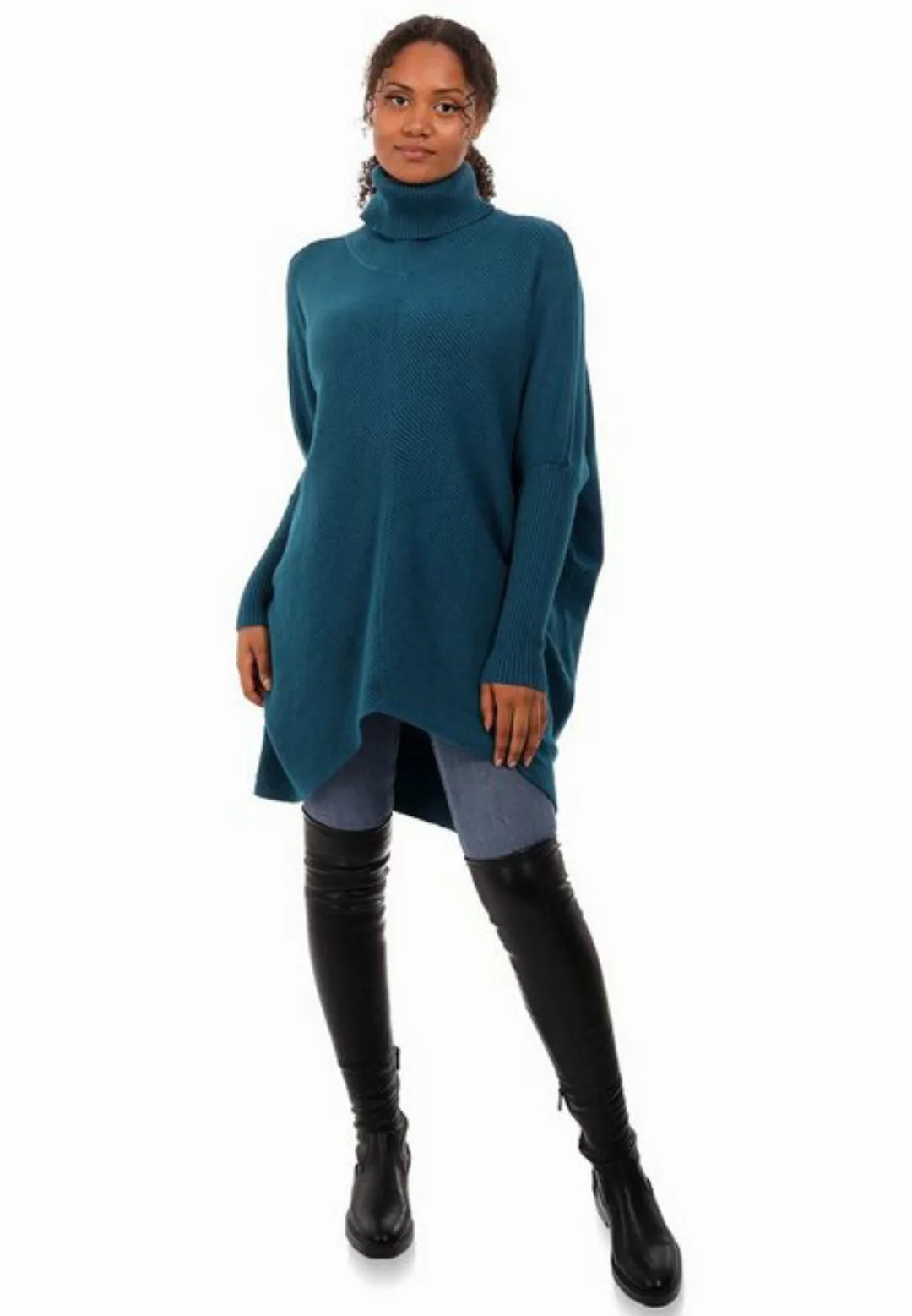 YC Fashion & Style Longpullover Strickpullover asymmetrisch Plus Size mit R günstig online kaufen