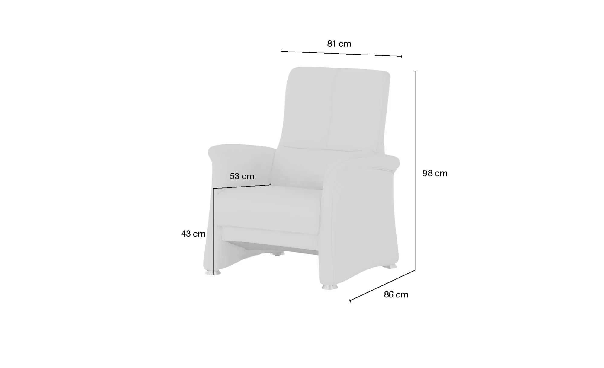 himolla Ledersessel  6001 ¦ grün ¦ Maße (cm): B: 81 H: 98 T: 86.0 Polstermö günstig online kaufen