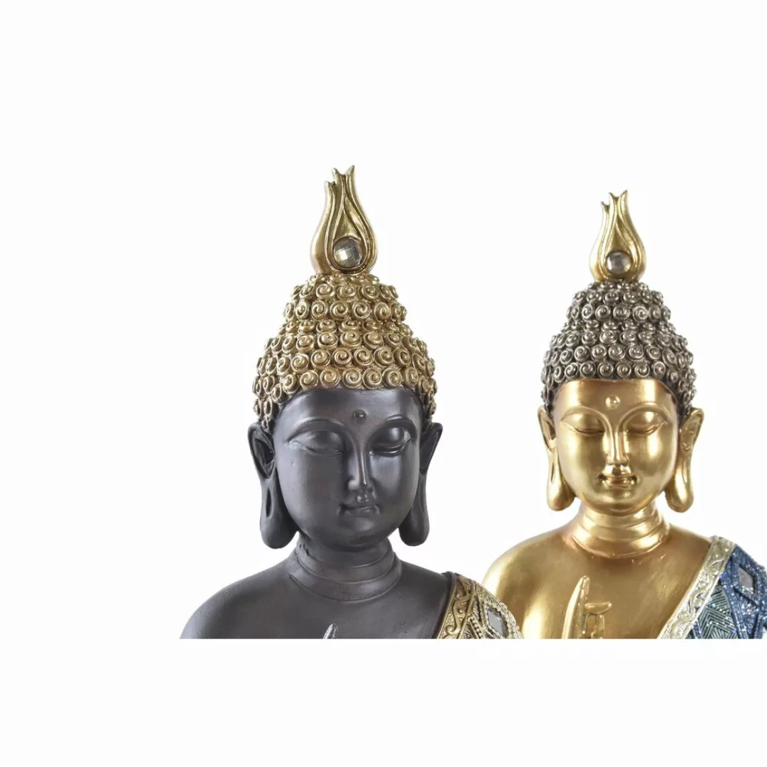 Deko-figur Dkd Home Decor Blau Golden Braun Buddha Harz (24 X 12 X 34 Cm) ( günstig online kaufen