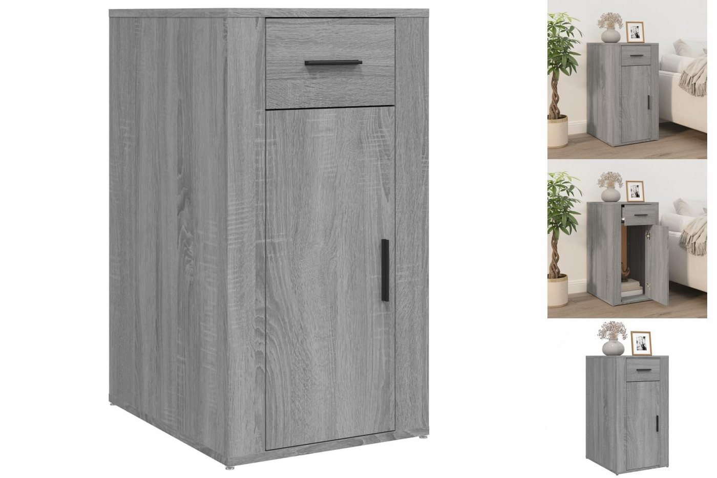 vidaXL Aktenschrank Büroschrank Grau Sonoma 40x49x75 cm Spanplatte Beistell günstig online kaufen