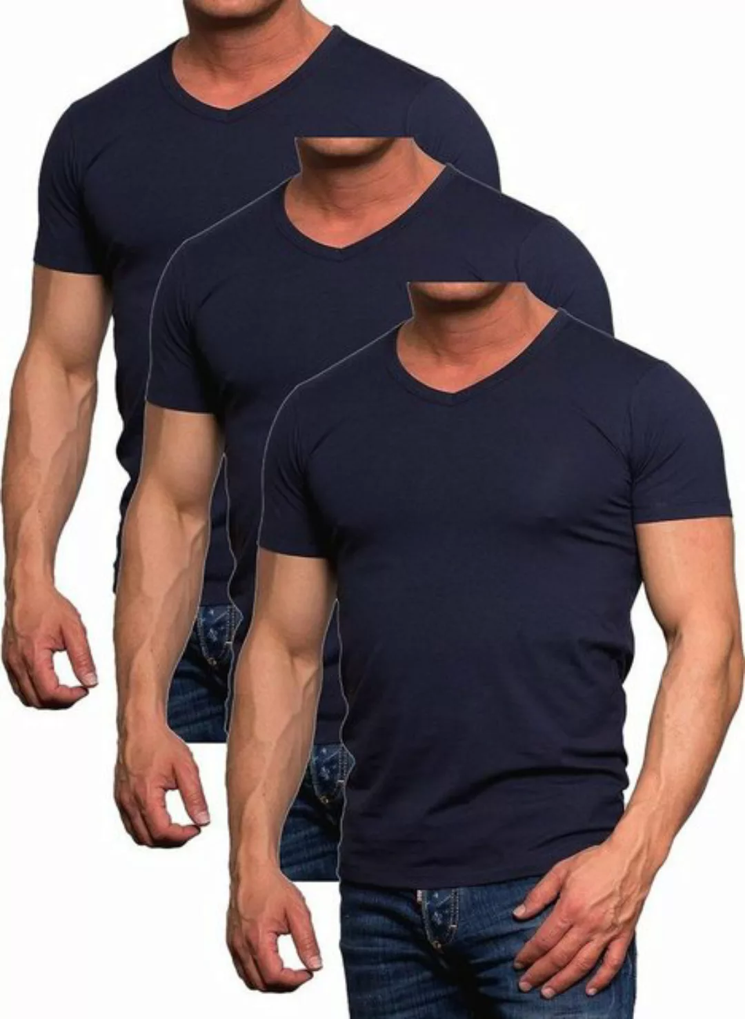 Jack & Jones T-Shirt (Spar Set, 3er-Pack) in Unifarben günstig online kaufen