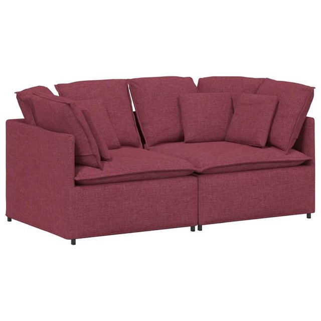 vidaXL Sofa Modulares Sofa mit Kissen Stoff Weinrot günstig online kaufen