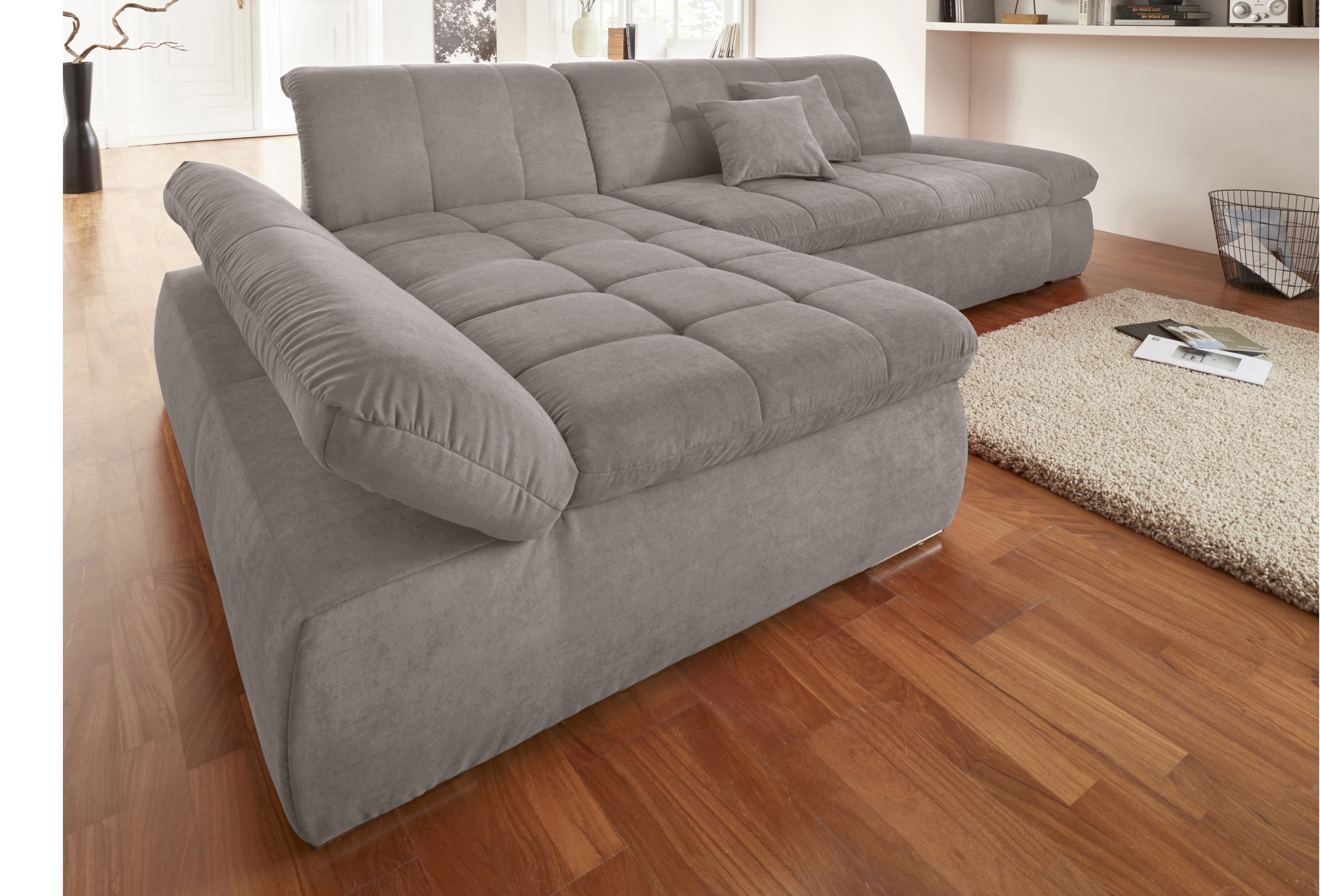 DOMO collection Ecksofa »NMoric XXL, B/T/H: 300/172/80cm, L-Form«, wahlweis günstig online kaufen