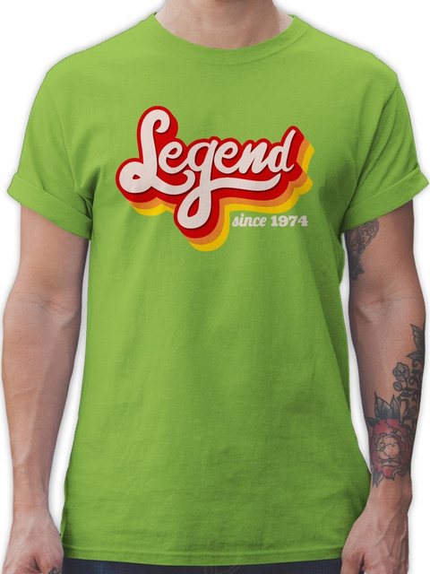 Shirtracer T-Shirt Legend since 1974 Retro Fünfzig 50. Geburtstag günstig online kaufen