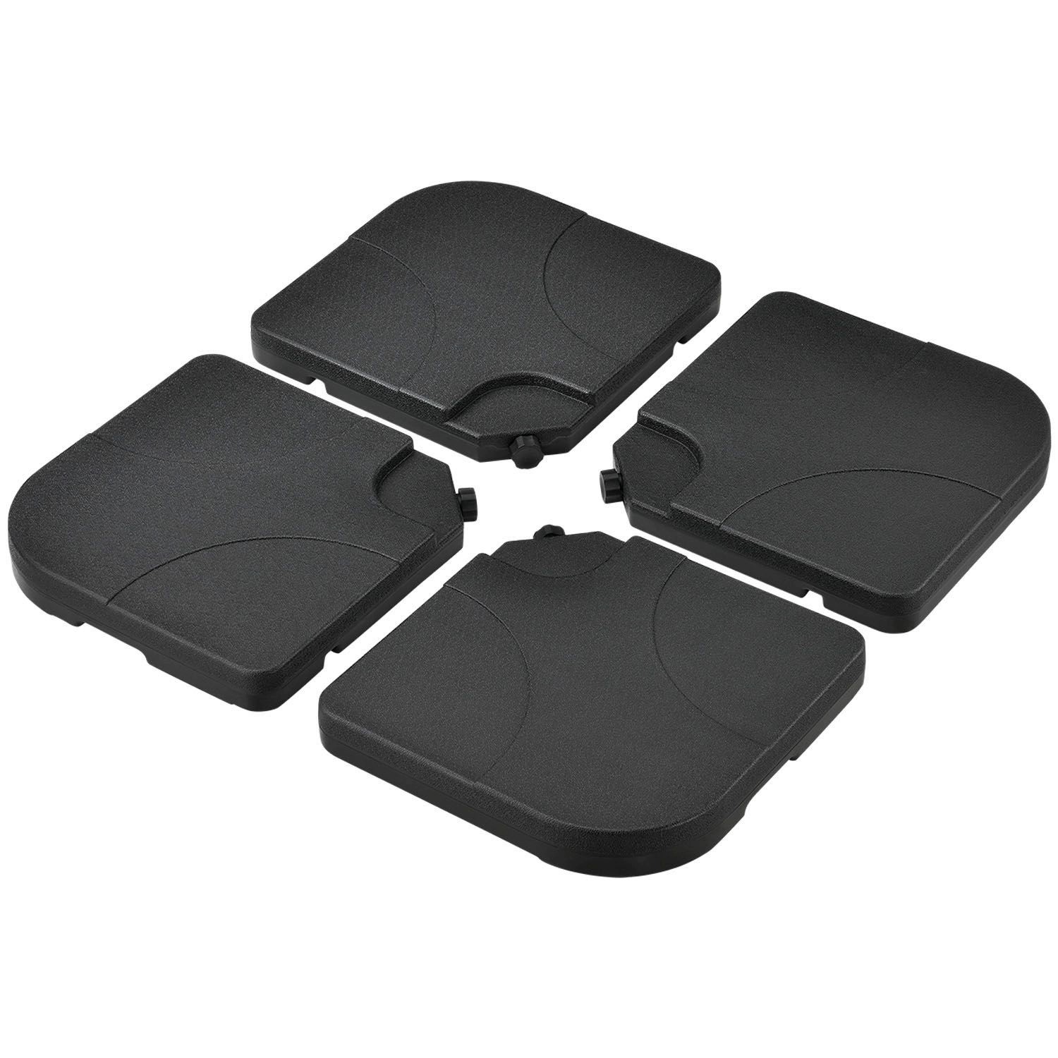Juskys Schirmständer-Platte Quad, (4-tlg), HDPE Kunststoff, günstig online kaufen