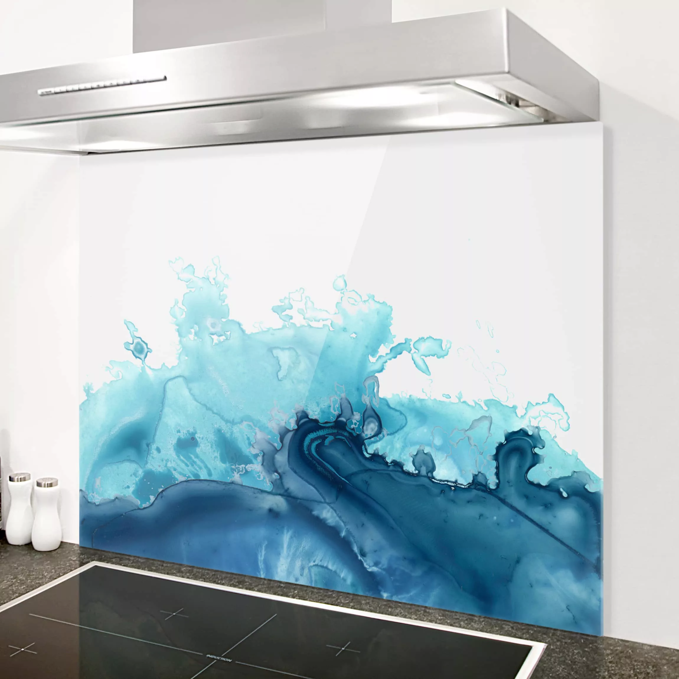 Spritzschutz Welle Aquarell Blau I günstig online kaufen