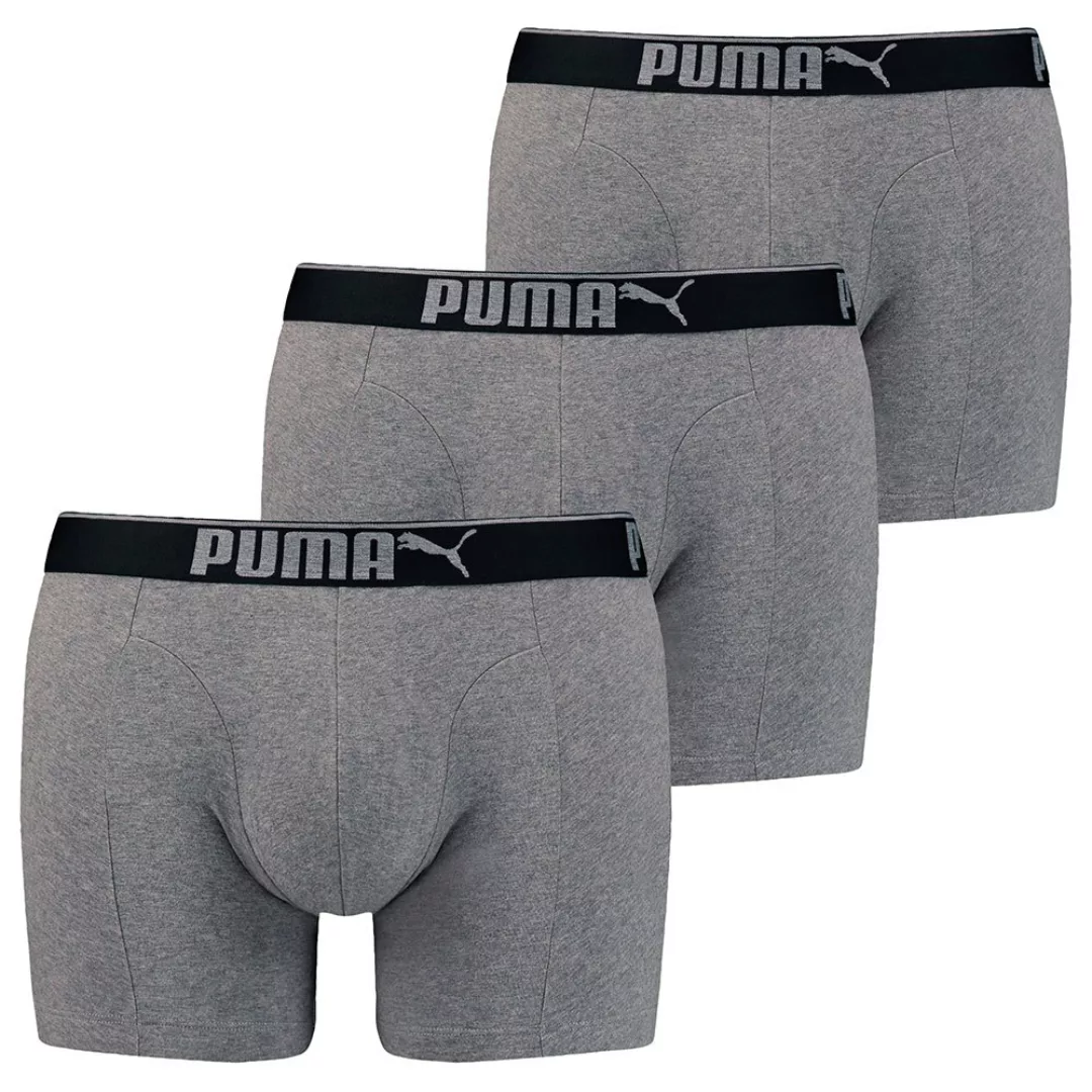 PUMA Herren Premium Sueded Cotton Boxershorts 3er Pack | Mit Aucun | Weiß/S günstig online kaufen