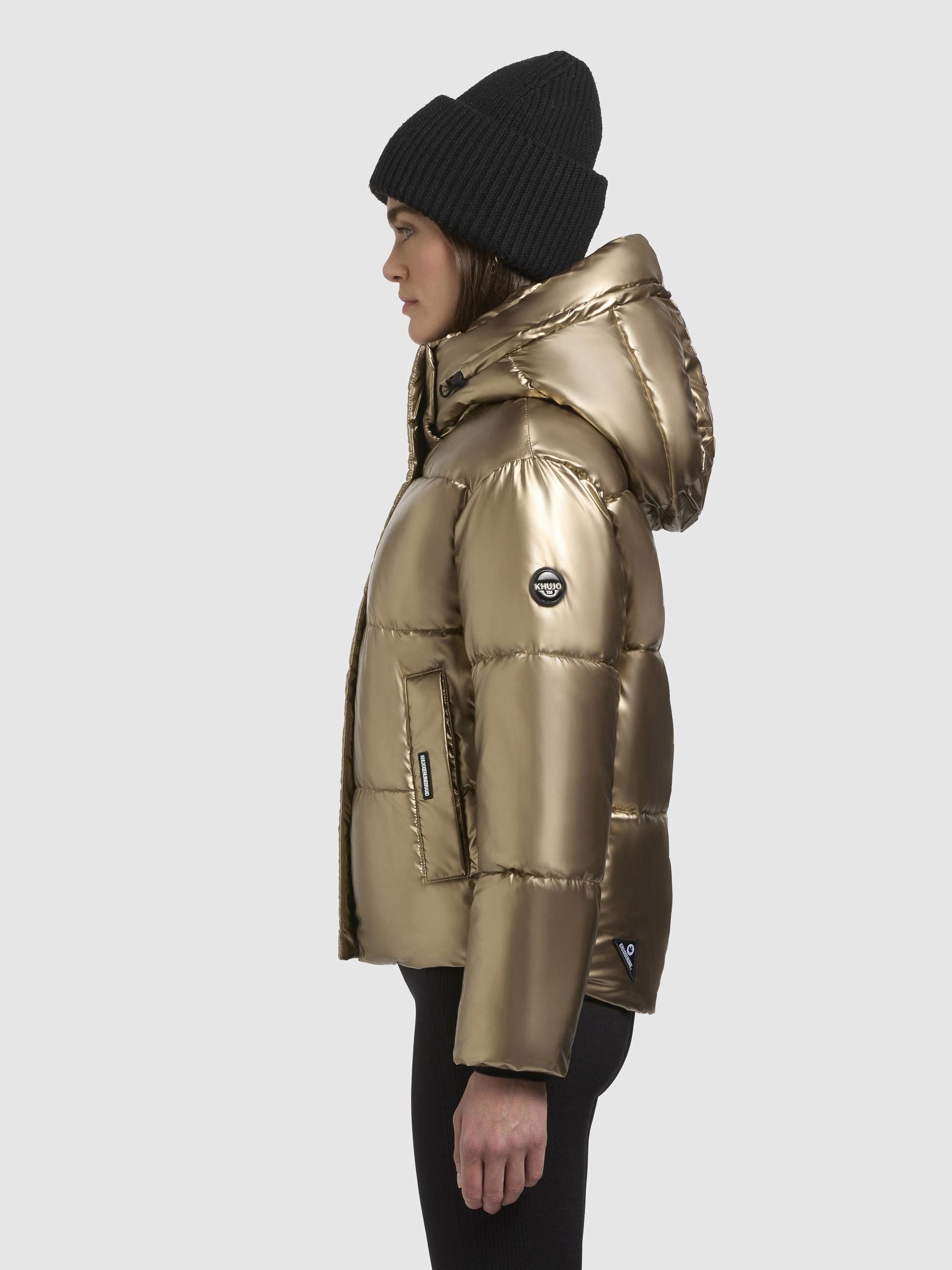 khujo Steppjacke "Devina Shiny-YM", mit Kapuze, Glänzende kurze Winterjacke günstig online kaufen