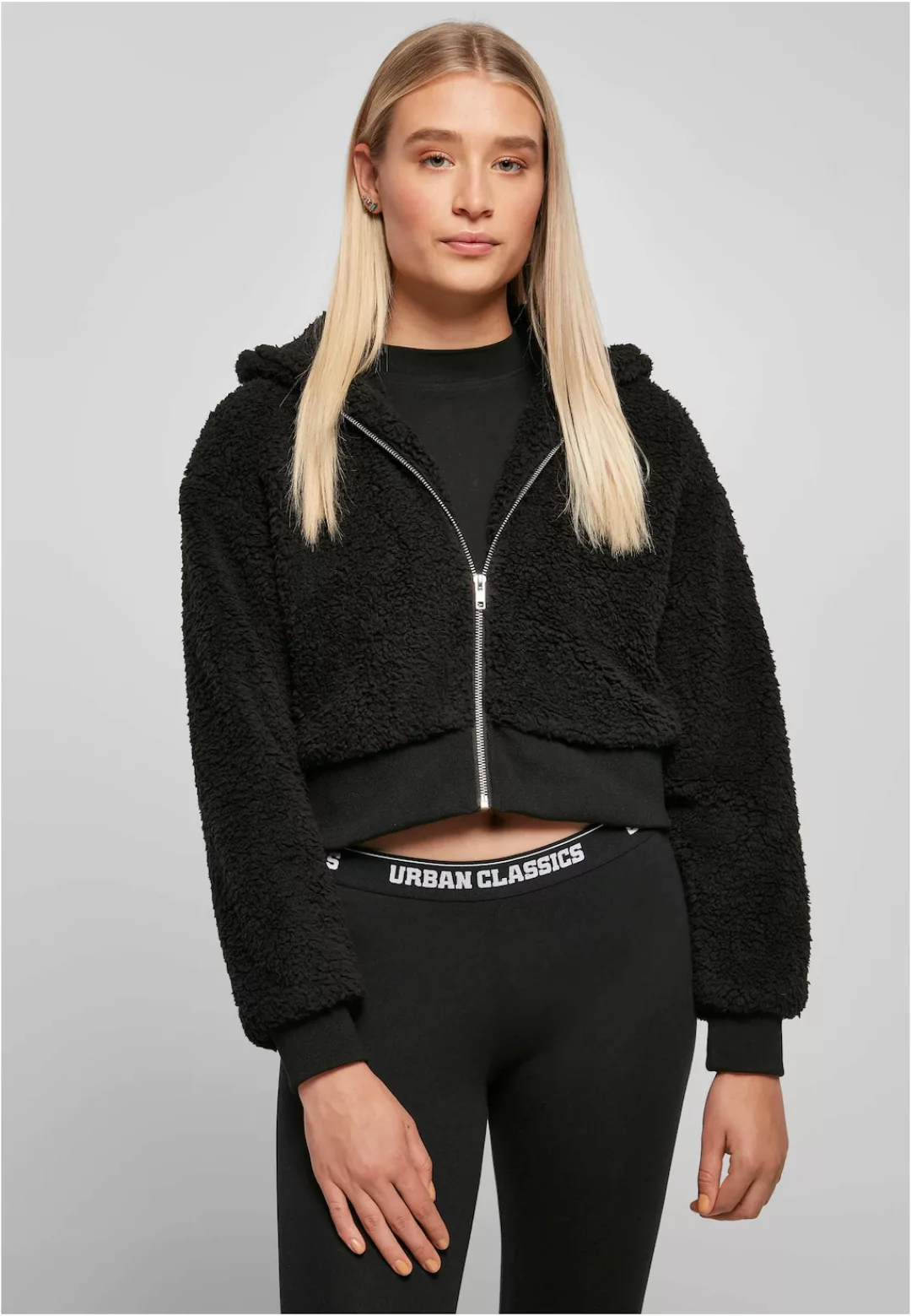 URBAN CLASSICS Outdoorjacke "Damen Ladies Short Oversized Sherpa Jacket", ( günstig online kaufen