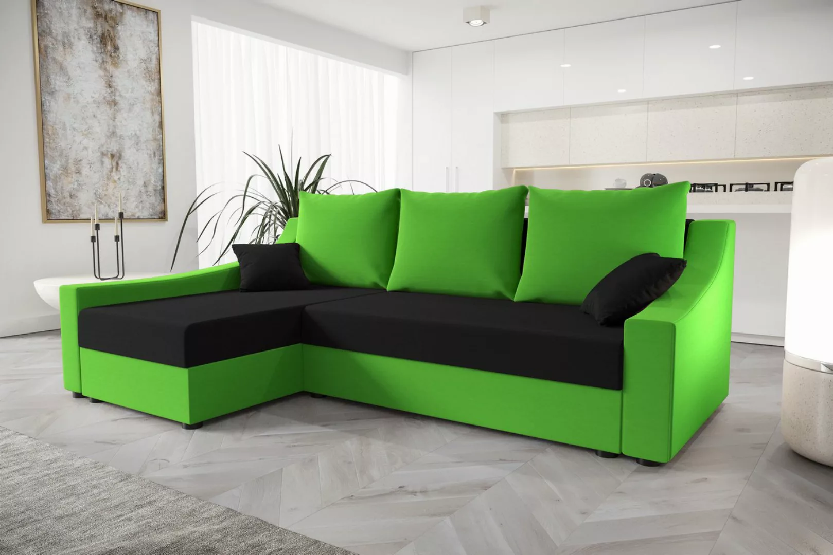 ALTDECOR Ecksofa ONTARI, Couch mit Schlaffunktion, Wohnzimmer - Wohnlandsch günstig online kaufen