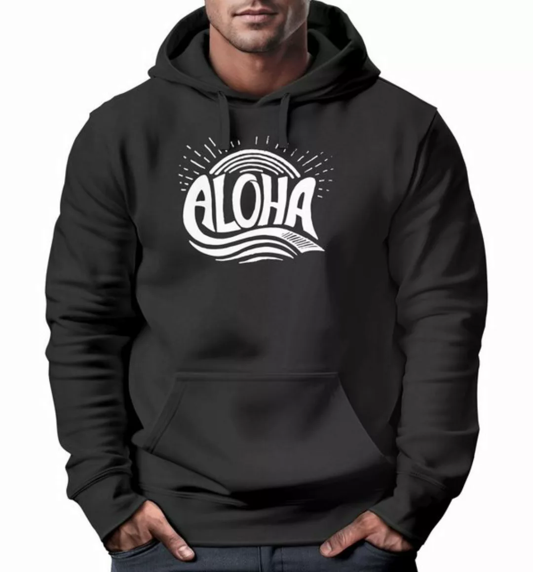 Neverless Hoodie Hoodie Herren Aloha Surf Kapuzen-Pullover Männer günstig online kaufen