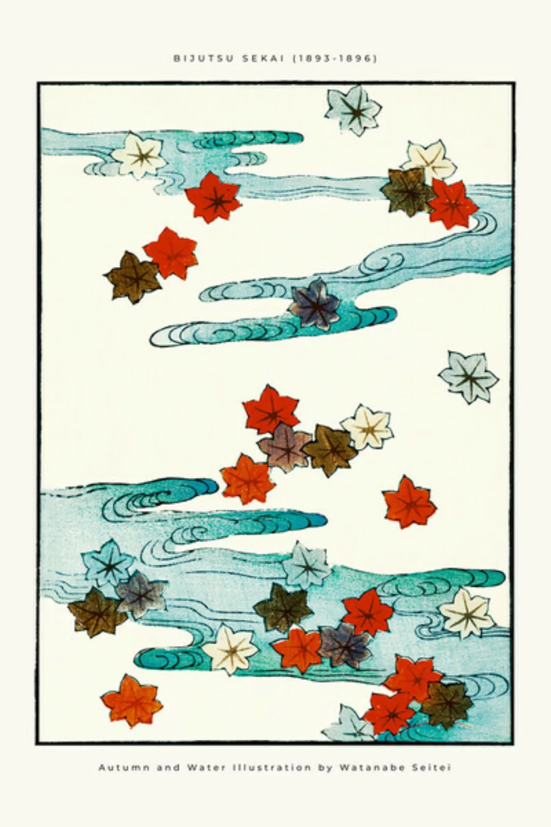 Poster / Leinwandbild - Watanabe Seitei: Herbst- Und Wasserillustration günstig online kaufen