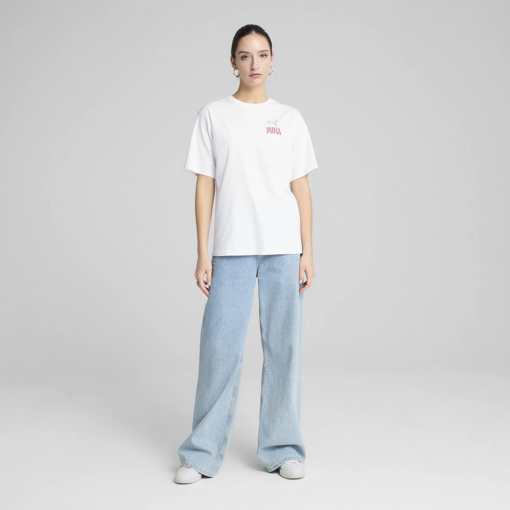 PUMA T-Shirt "Wardrobe Essentials Relaxed Graphic T-Shirt Damen" günstig online kaufen