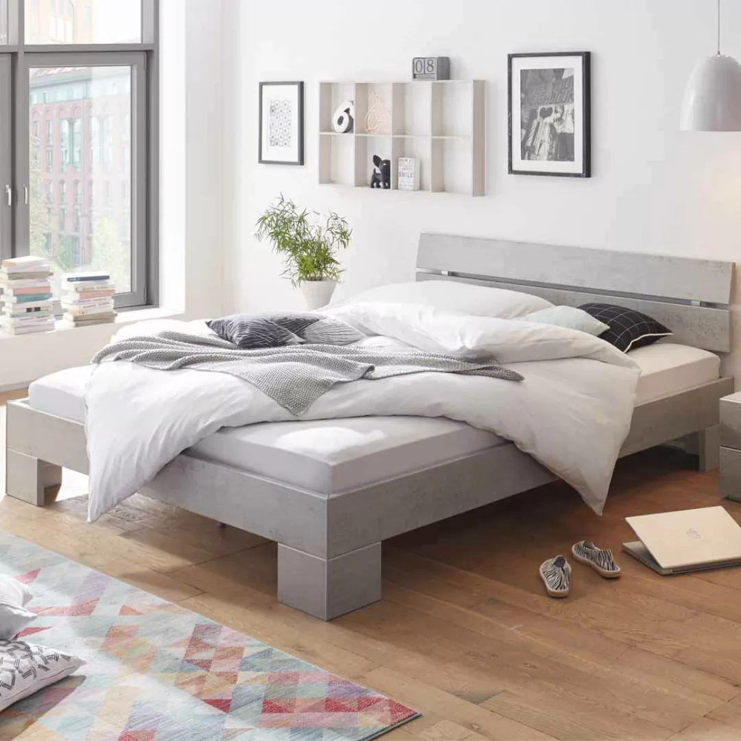 Jugendbett in Beton Grau modern günstig online kaufen