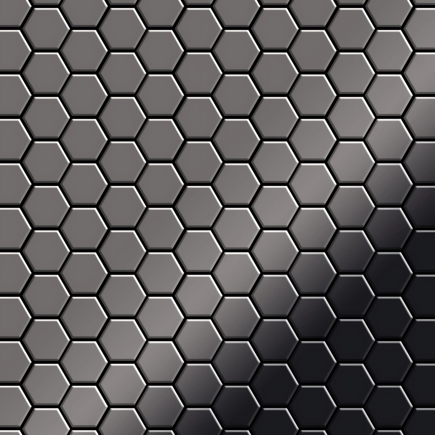 ALLOY Mosaik Fliese Massiv Metall Titan Hochglanz Dunkelgrau 1,6mm Honey-ti günstig online kaufen