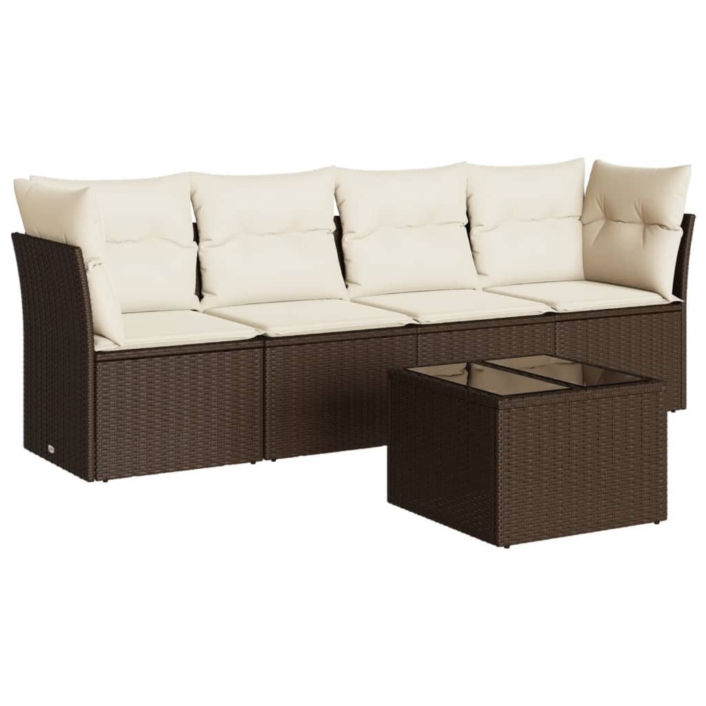 vidaXL Gartenlounge-Set 5-tlg. Garten-Sofagarnitur mit Kissen günstig online kaufen