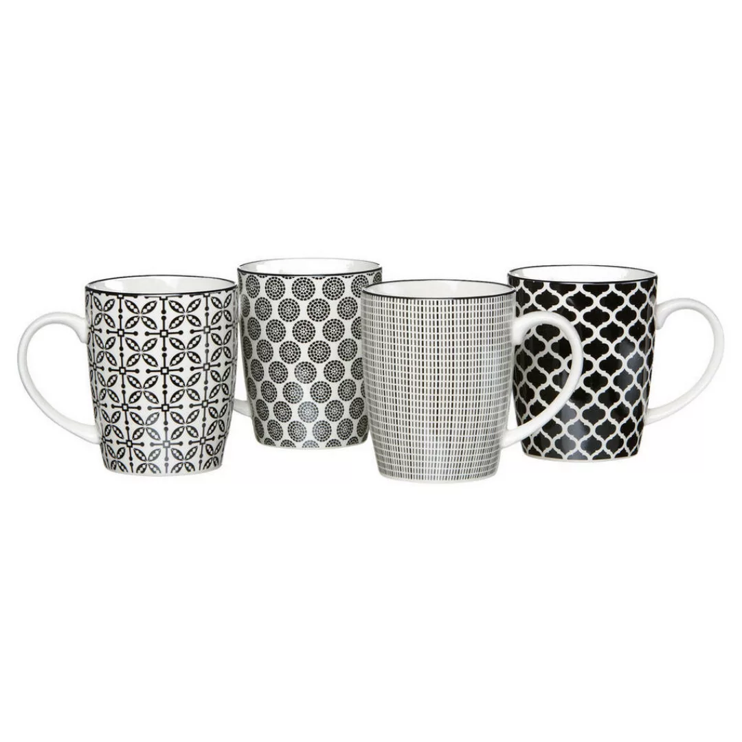 Ritzenhoff & Breker Kaffeebecher-Set Takeo schwarz Keramik 4 tlg. günstig online kaufen