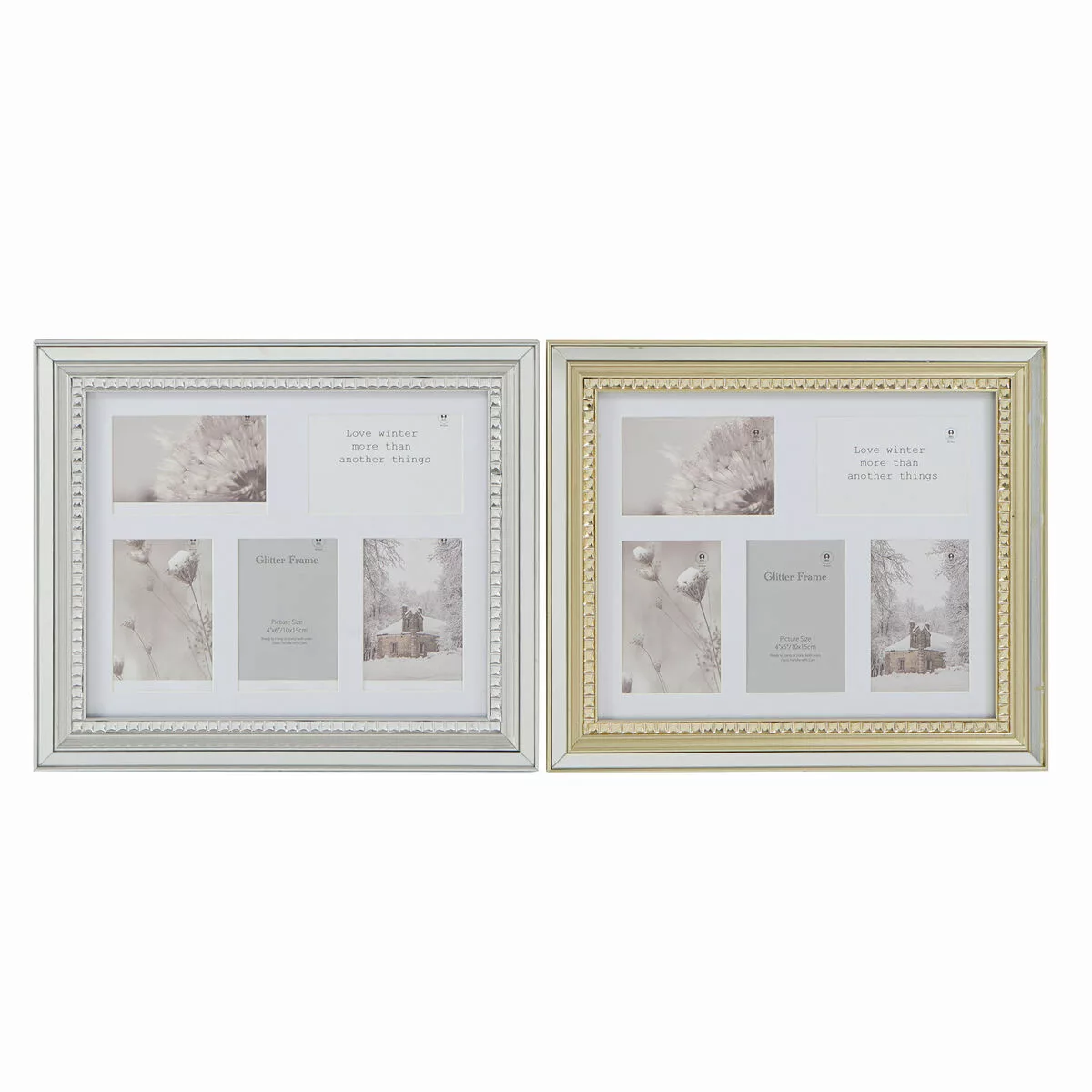 Fotorahmen Dkd Home Decor Luxury Kristall Silberfarben Golden Aluminium Ps günstig online kaufen