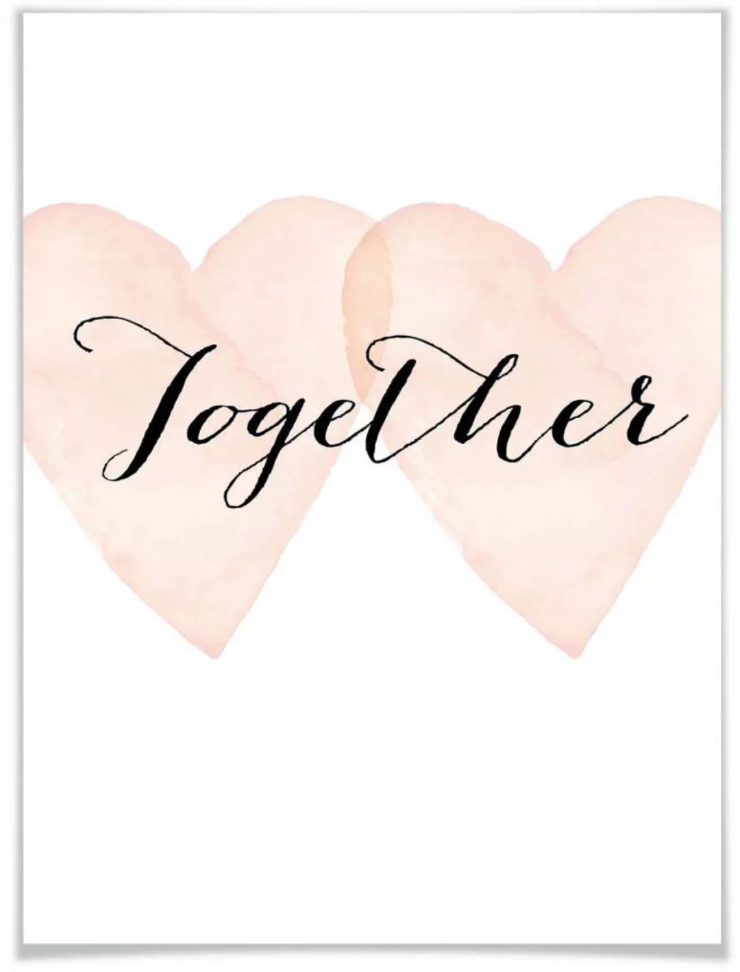 Wall-Art Poster "Together", Schriftzug, (1 St.), Poster ohne Bilderrahmen günstig online kaufen