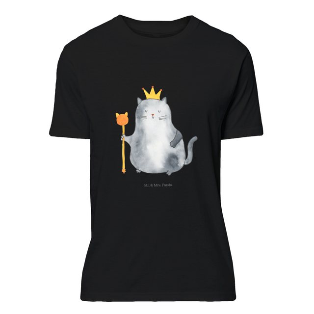 Mr. & Mrs. Panda T-Shirt Katzen Koenig - Schwarz - Geschenk, Sprüche, Jubil günstig online kaufen