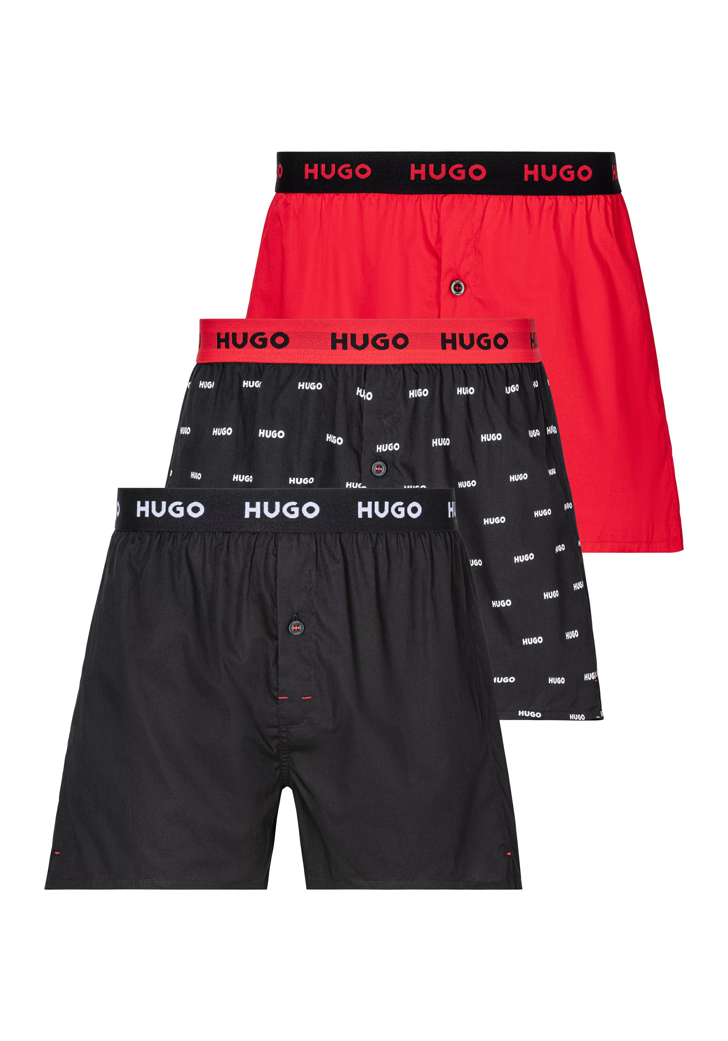 HUGO Underwear Boxer "WOVEN BOXER TRIPLET", (3), mit elastischem Bund günstig online kaufen