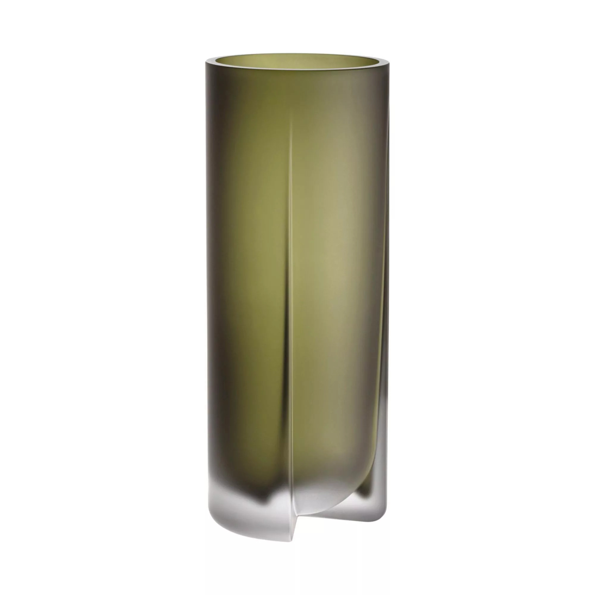 iittala - Kuru Vase Glas 255mm - moosgrün/matt/H 25,5cm/Handwäsche günstig online kaufen