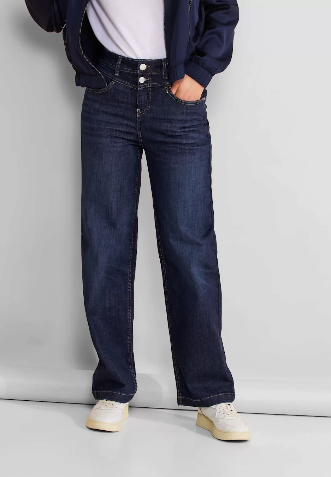 STREET ONE Loose-fit-Jeans, High Waist günstig online kaufen