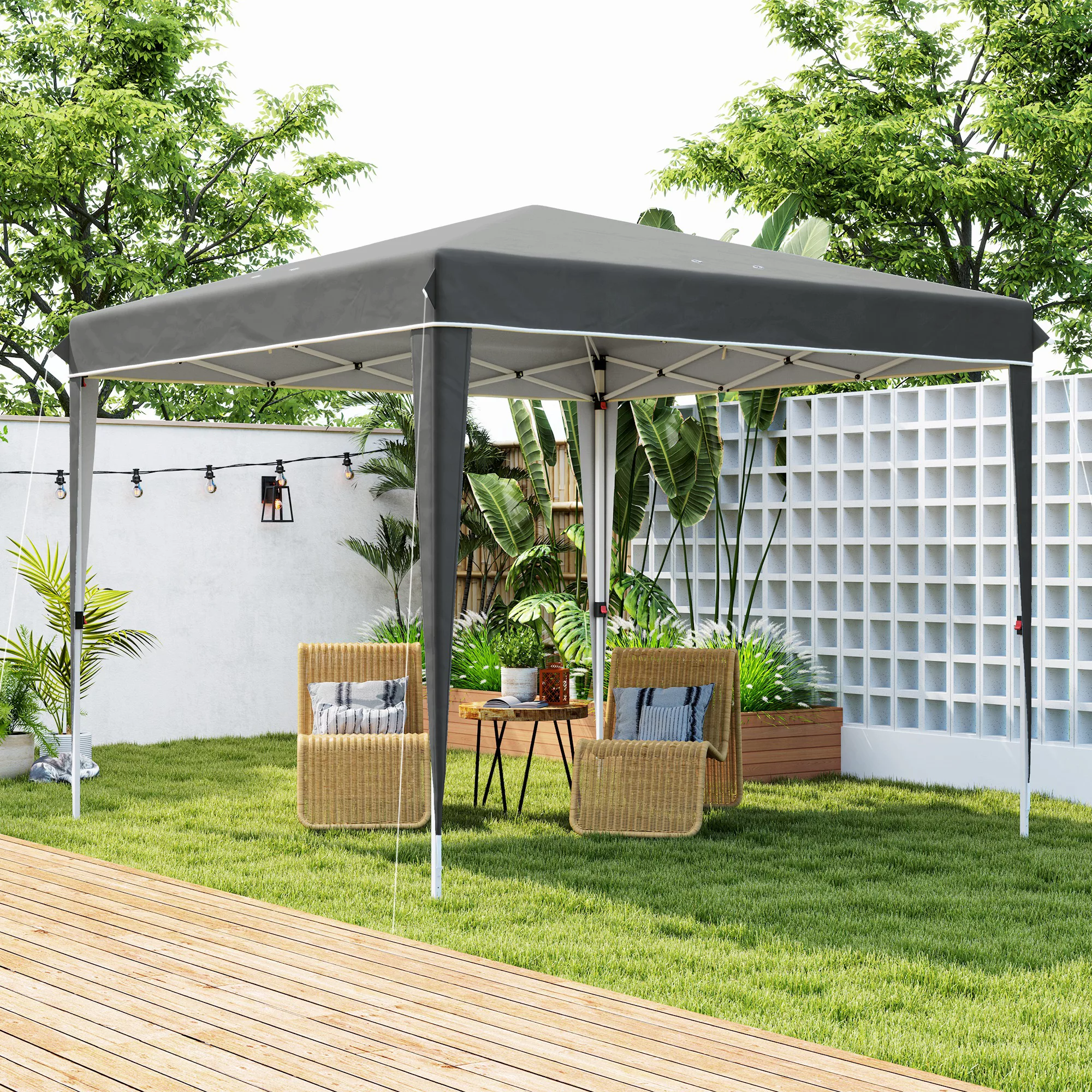 Outsunny Pavillon 3x3m, wasserabweisend Stabil Winterfest Pop-up Faltpavill günstig online kaufen