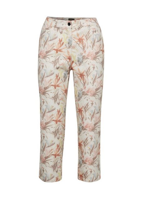 GOLDNER Stoffhose Druckhose mit ausgefallenem Blumenmuster günstig online kaufen