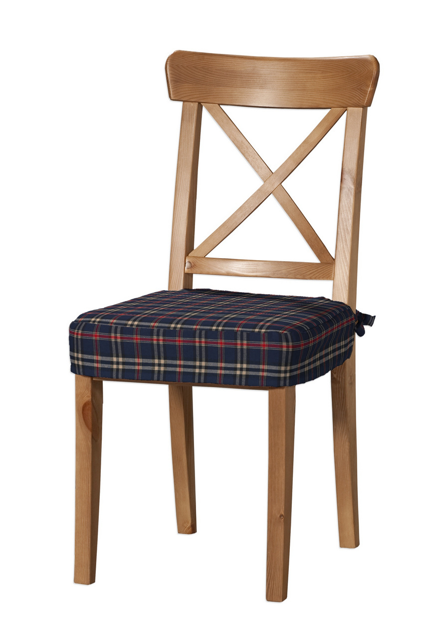 Sitzkissen geeignet für das Ikea Modell Ingolf, blau-rot, Modell Inglof, Qu günstig online kaufen
