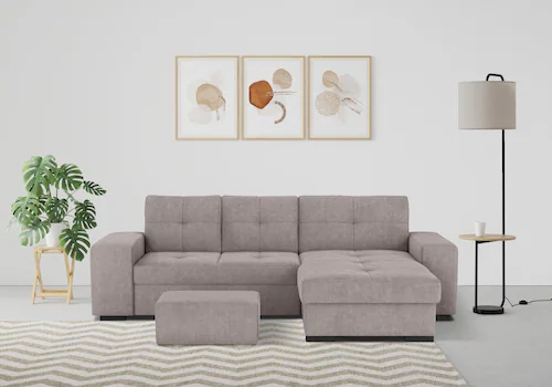 COTTA Ecksofa "Mattina L-Form", inkl. Hocker, wahlweise mit Bettfunktion un günstig online kaufen