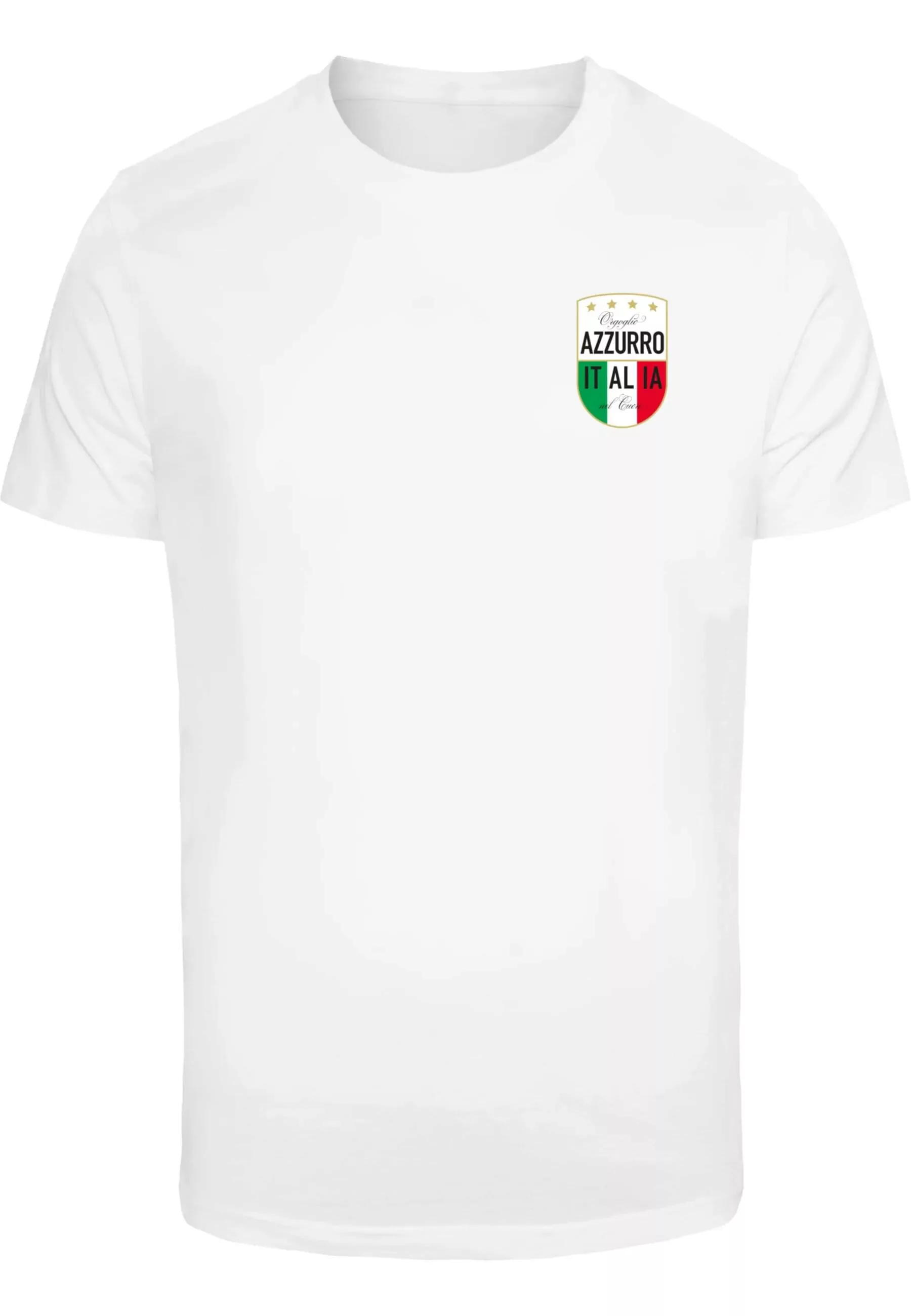 MisterTee T-Shirt "MisterTee Azurro Italia Crest Tee" günstig online kaufen