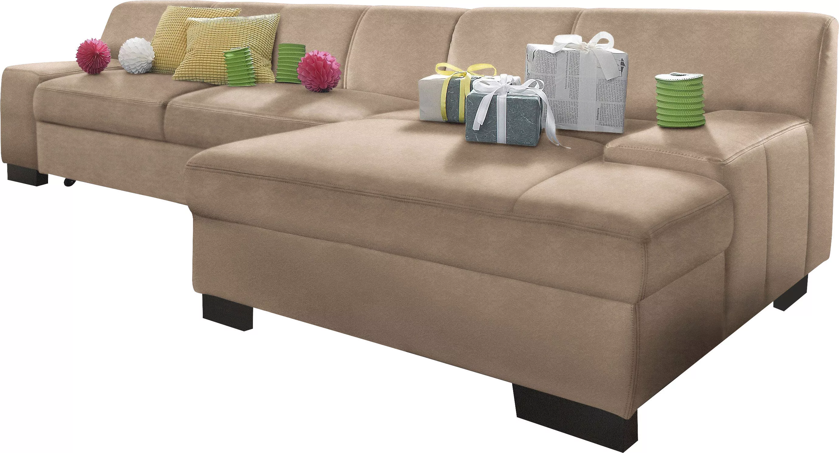 DOMO collection Ecksofa »Norma Top L-Form«, wahlweise mit Bettfunktion günstig online kaufen