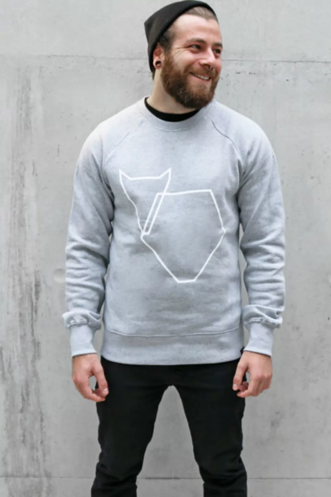 Pullover Grafikherz Light Grey Veroikon günstig online kaufen