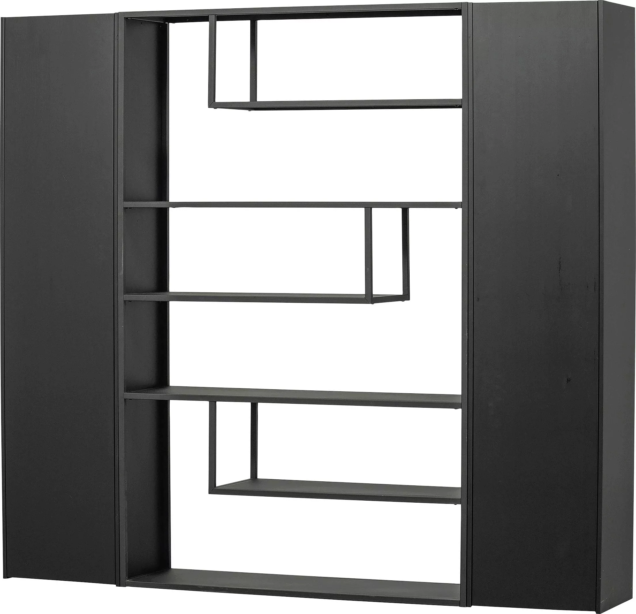 WOOOD Hochschrank Schrank Teun - Kiefer Deep Black günstig online kaufen