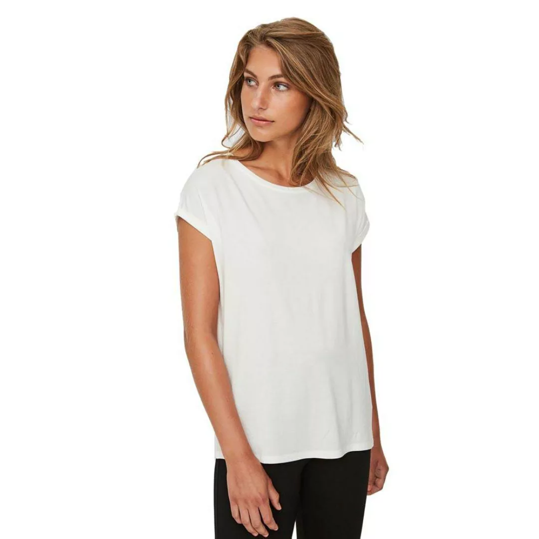 Vero Moda Ava Plain Kurzärmeliges T-shirt XL Snow White günstig online kaufen