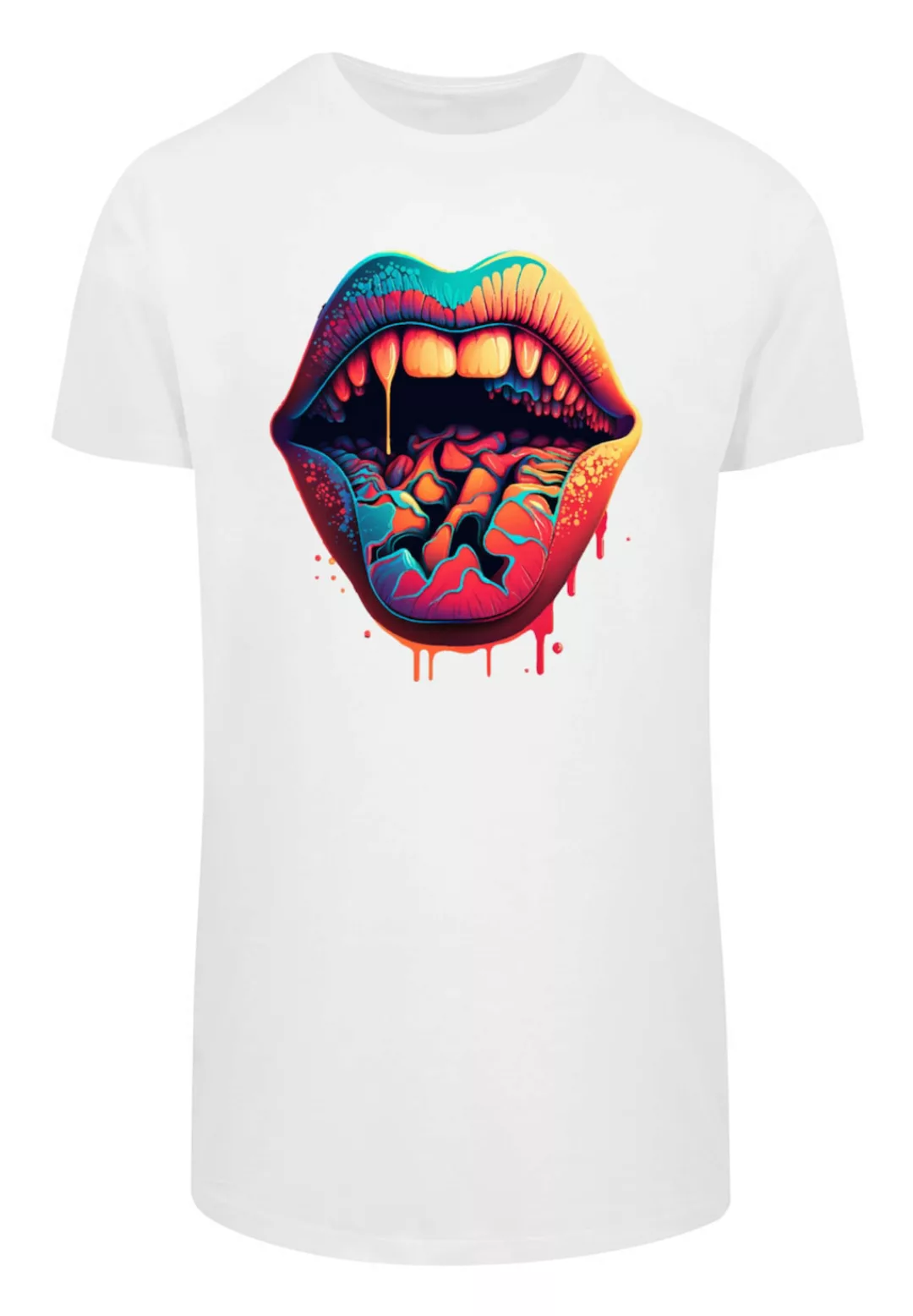 F4NT4STIC T-Shirt "Drooling Lips LONG TEE", Print günstig online kaufen