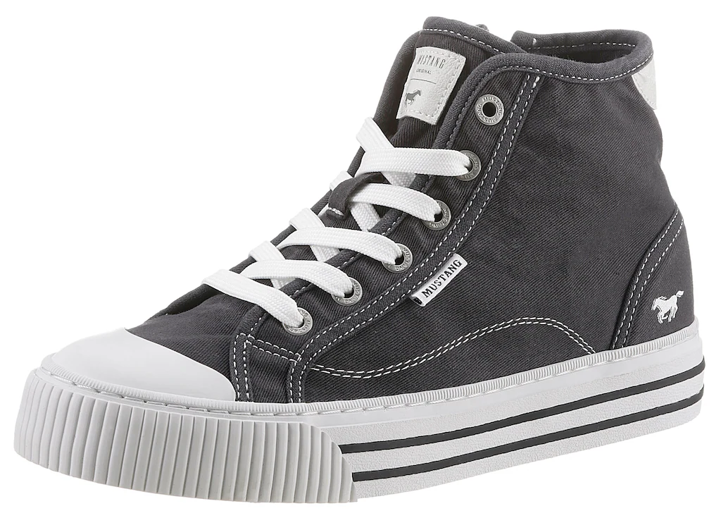 Mustang Shoes Plateausneaker, Schnürschuh, Freizeitschuh, High Top-Sneaker günstig online kaufen