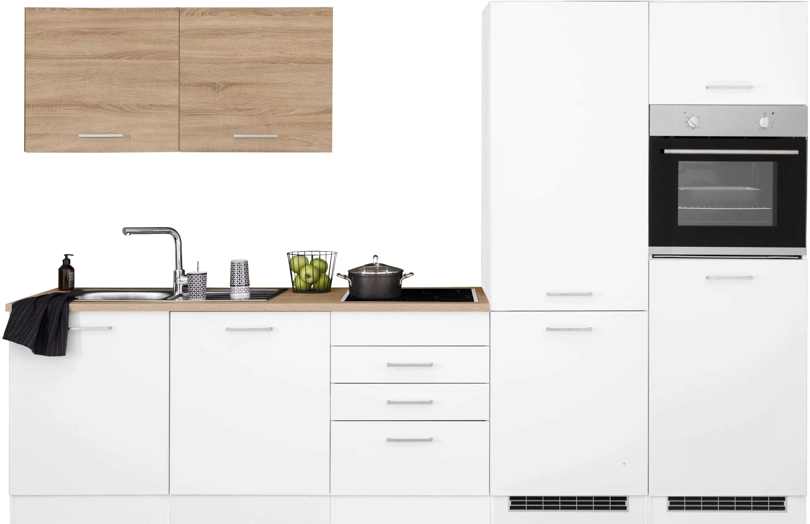 HELD MÖBEL Küchenzeile "Visby", ohne E-Geräte, 300 cm, für Kühl/Gefrierkomb günstig online kaufen