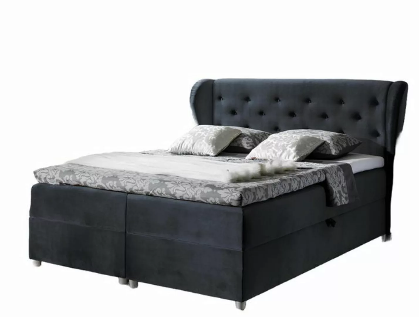 Xlmoebel Bett Polsterbett aus Polyester mit Boxspring-Funktion für Doppelbe günstig online kaufen