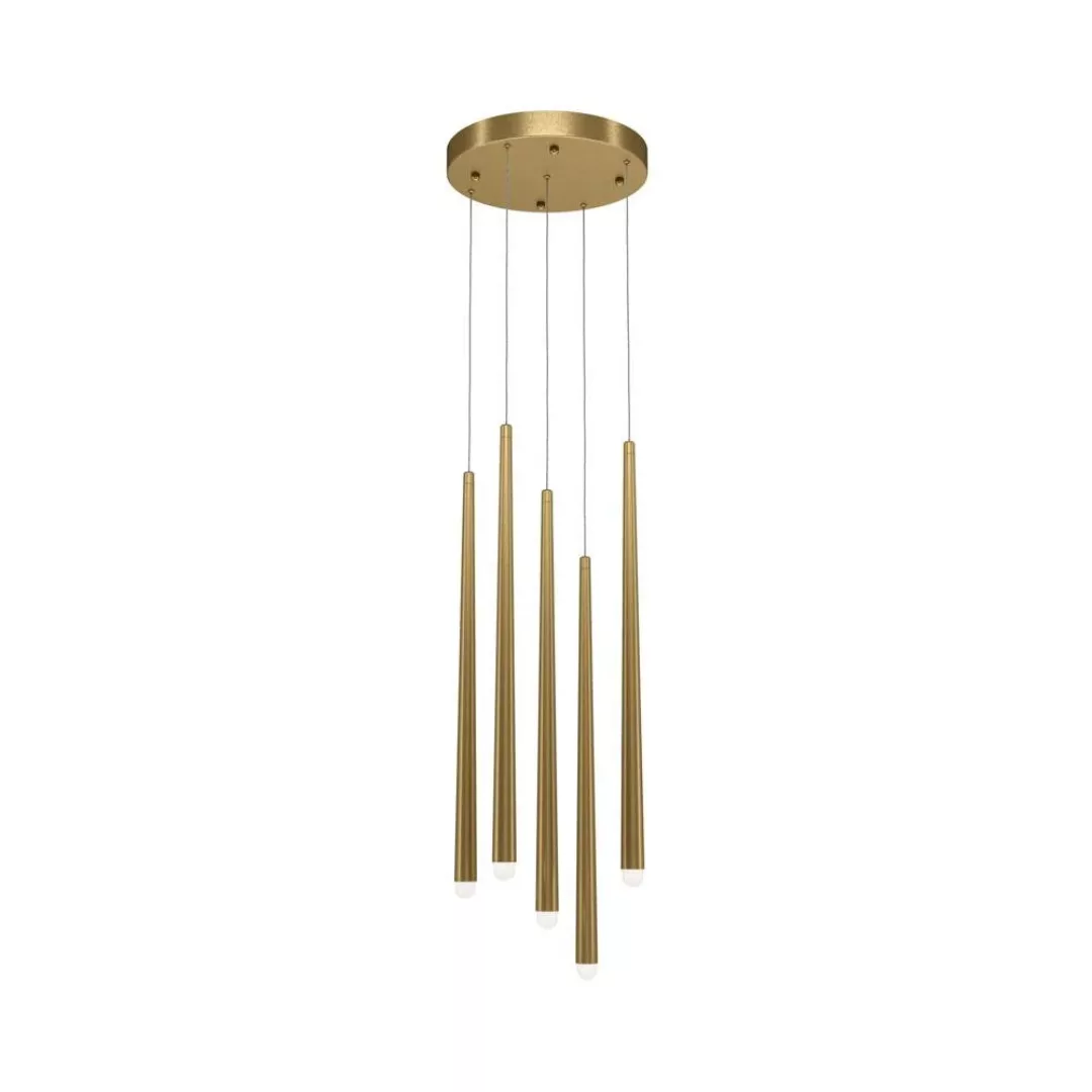 LED Pendelleuchte Cascade in Gold 5x 6W 2300lm 5-flammig günstig online kaufen