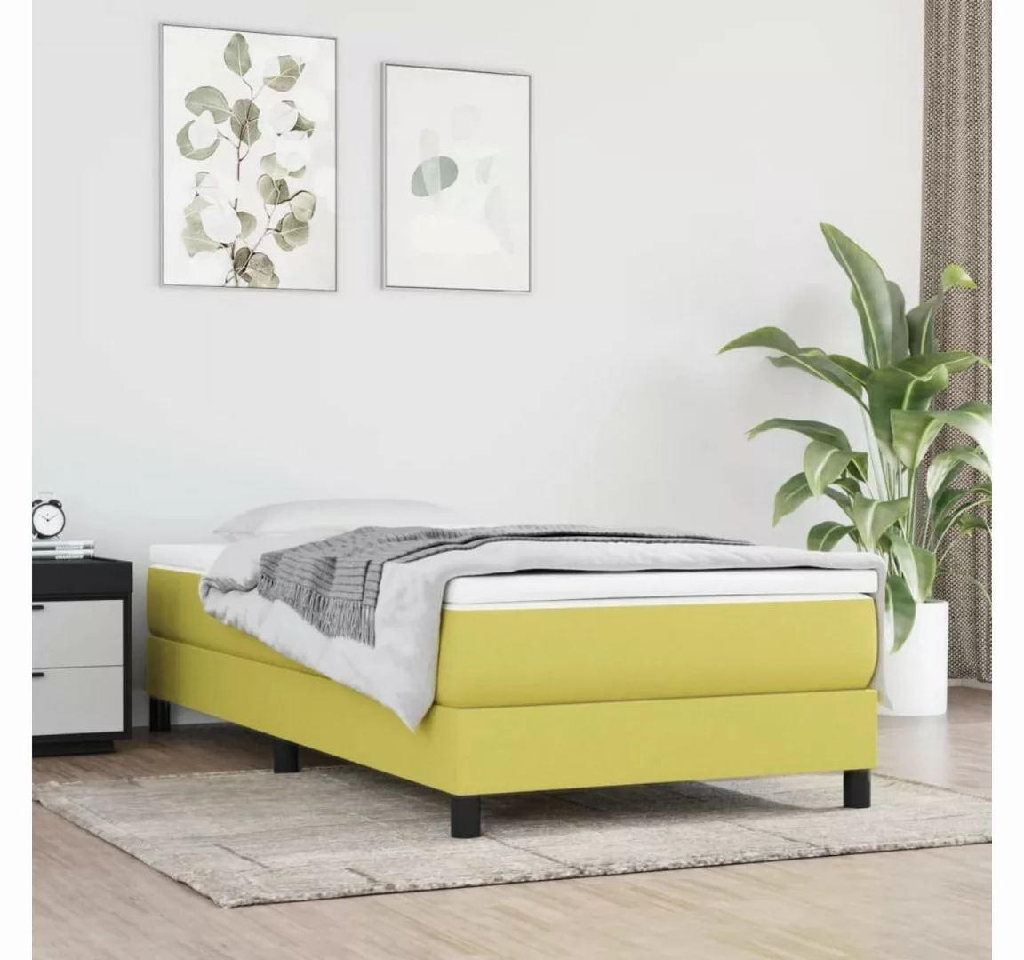 vidaXL Bett Bettgestell Grün 90x190 cm Stoff günstig online kaufen