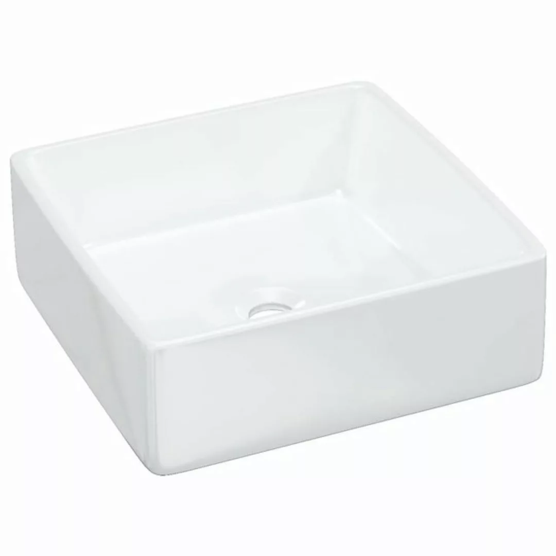 Vidaxl Waschbecken Weiß 37x37x13 Cm Keramik Quadratisch günstig online kaufen