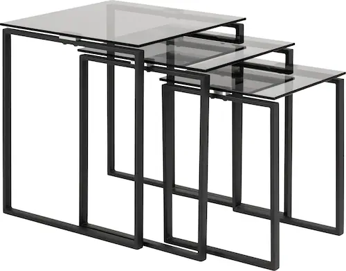 ACTONA GROUP Satztisch "Karolina", (3 St.), mit einer Rauchglasplatten und günstig online kaufen