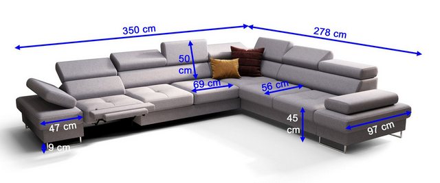 Möbel für Dich Ecksofa Galaxy Max Relax, mit Relaxfunktion, mit Bettkasten, günstig online kaufen